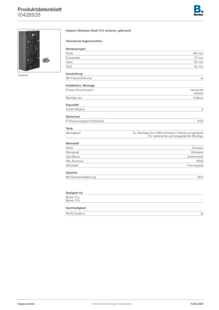 Berker Produktdatenblatt 10428935