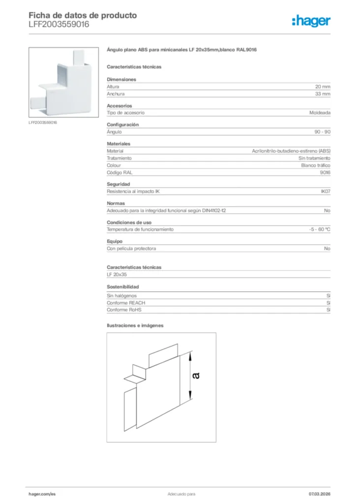 Imagen Hager Ficha de datos de producto LFF2003559016 | Hager España