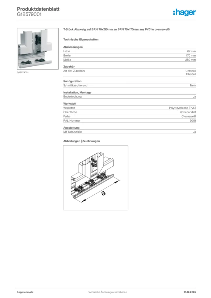Bild Hager Produktdatenblatt G18579001 | Hager Deutschland