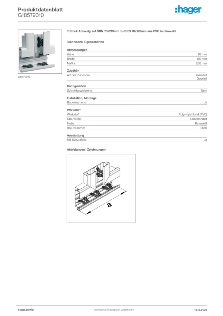 Bild Hager Produktdatenblatt G18579010 | Hager Deutschland