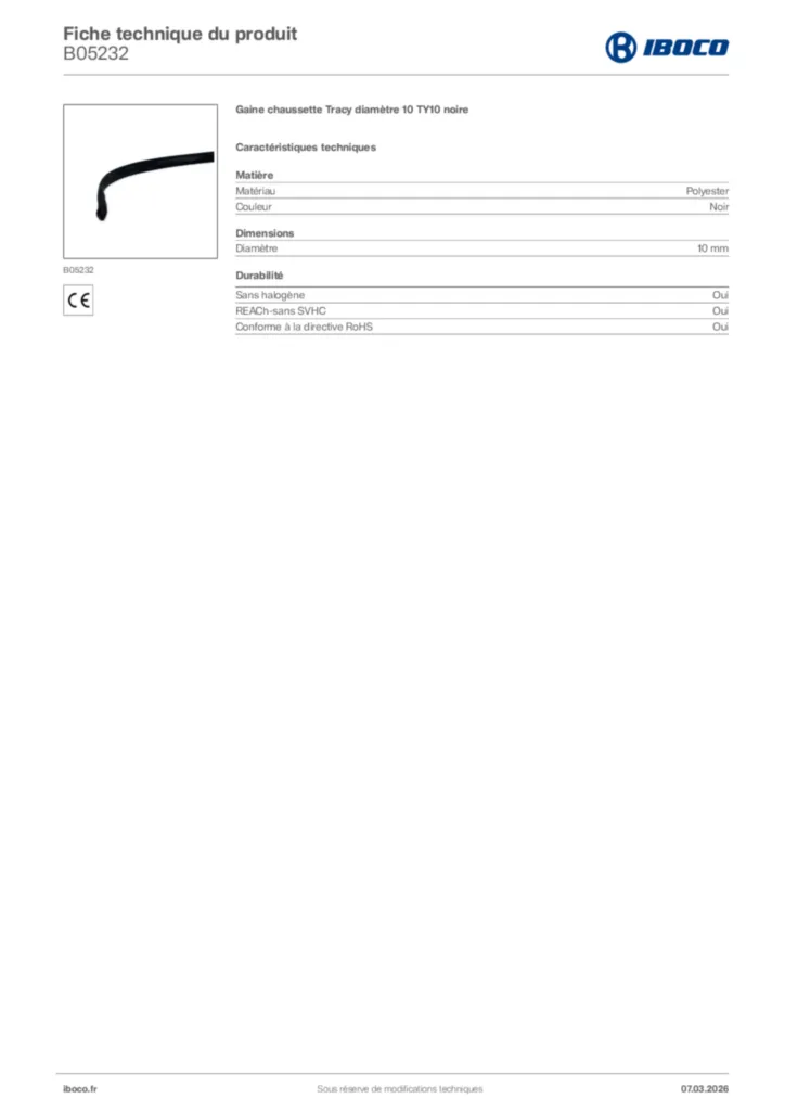 Image Iboco Fiche technique du produit B05232 | Hager France