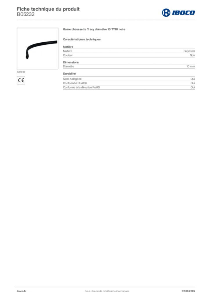 Image Iboco Fiche technique du produit B05232 | Hager France