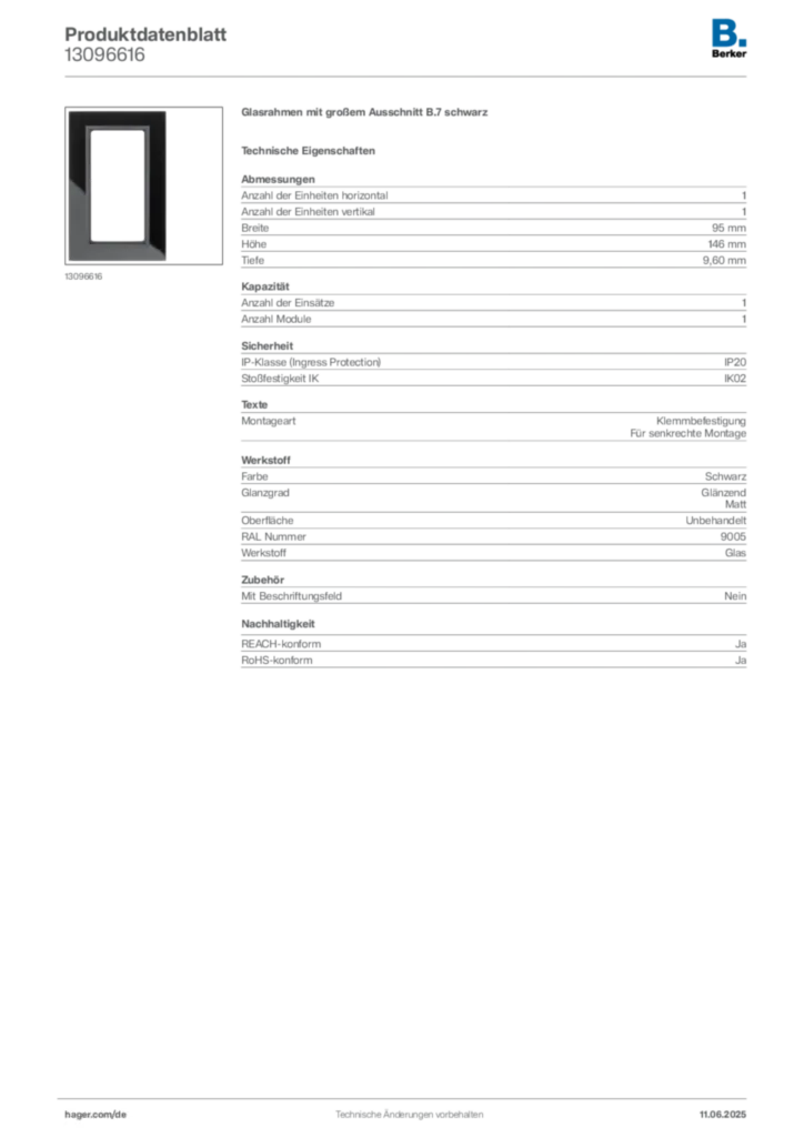 Berker Produktdatenblatt 13096616