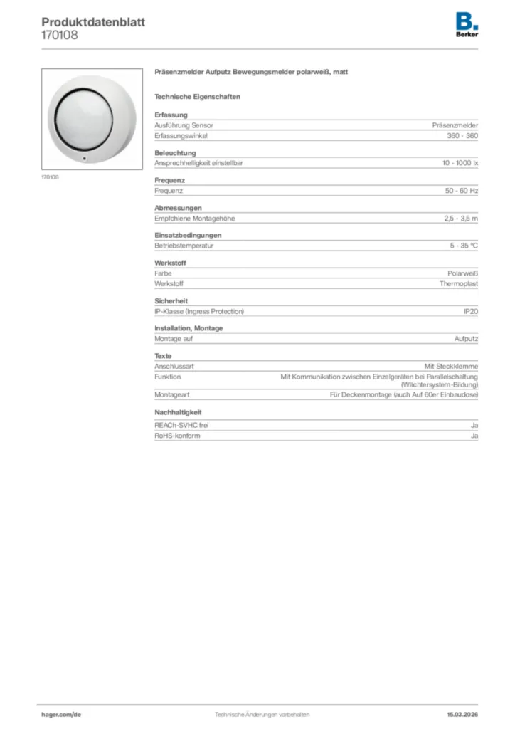 Bild Berker Produktdatenblatt 170108 | Hager Deutschland