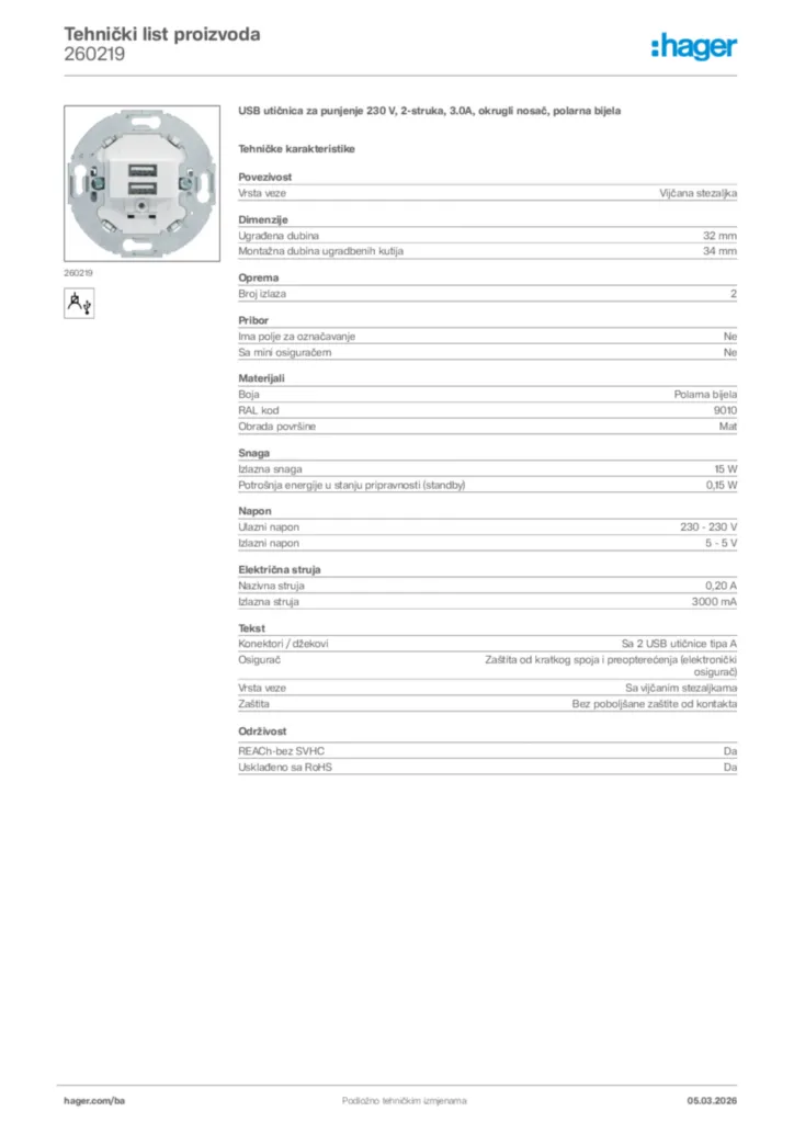 Slika Hager Tehnički list proizvoda 260219  | Hager