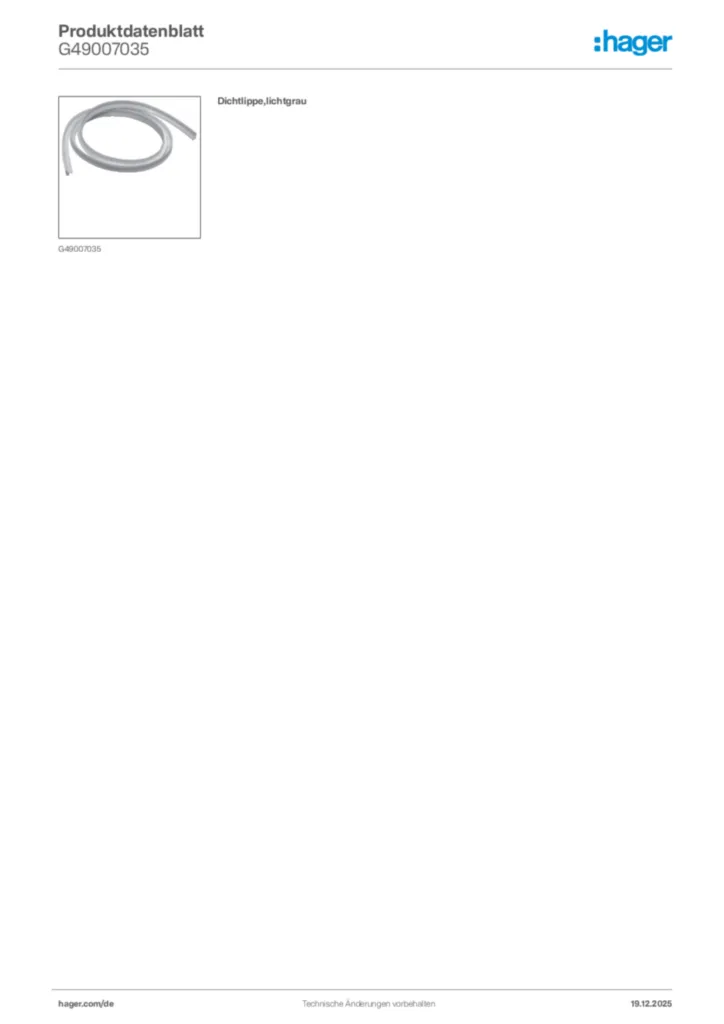 Bild Hager Produktdatenblatt G49007035 | Hager Deutschland
