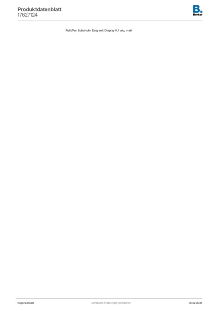 Bild Berker Produktdatenblatt 17627124 | Hager Deutschland