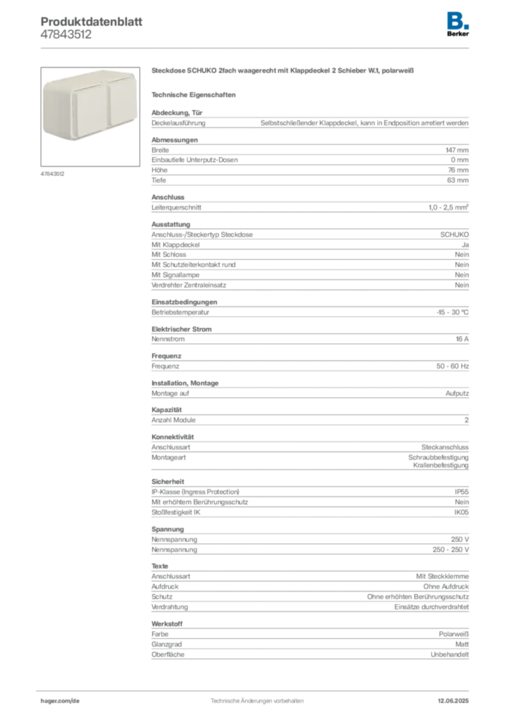 Berker Produktdatenblatt 47843512