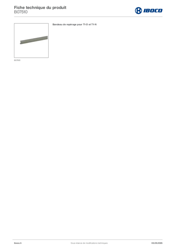 Image Iboco Fiche technique du produit B07510 | Hager France