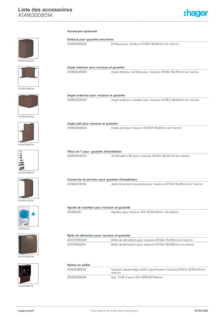Image Hager Fiche technique du produit ATA163008014 | Hager France