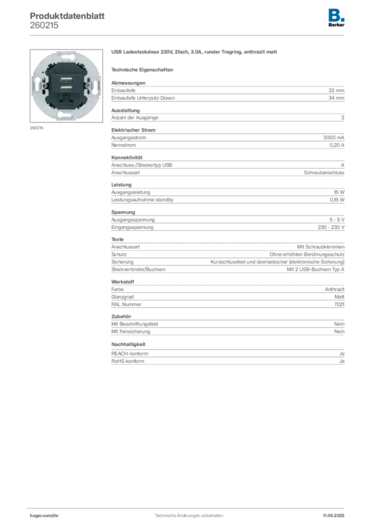 Bild Berker Produktdatenblatt 260215 | Hager Deutschland