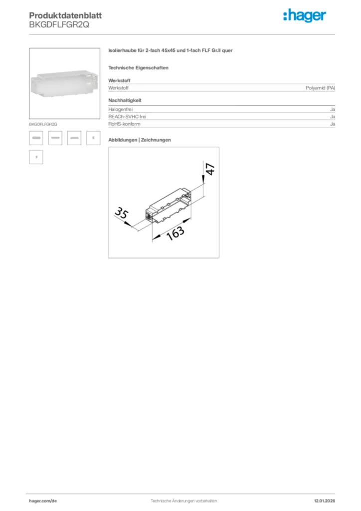 Bild Hager Produktdatenblatt BKGDFLFGR2Q | Hager Deutschland