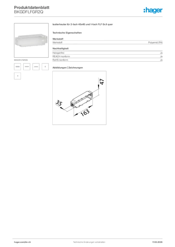 Bild Hager Produktdatenblatt BKGDFLFGR2Q | Hager Schweiz
