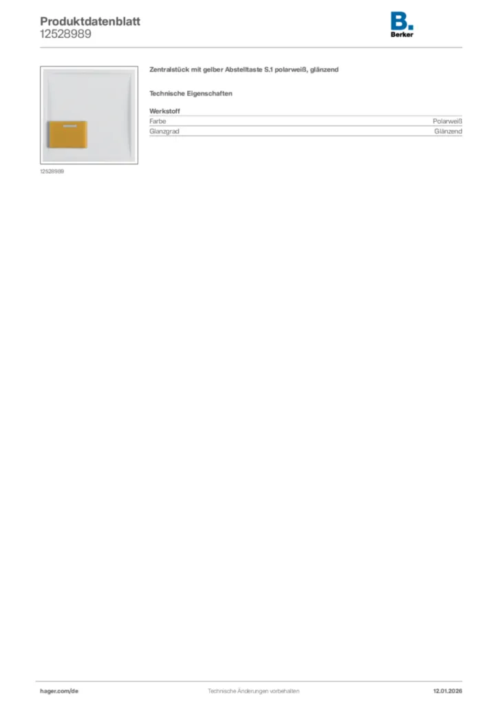 Bild Berker Produktdatenblatt 12528989 | Hager Deutschland