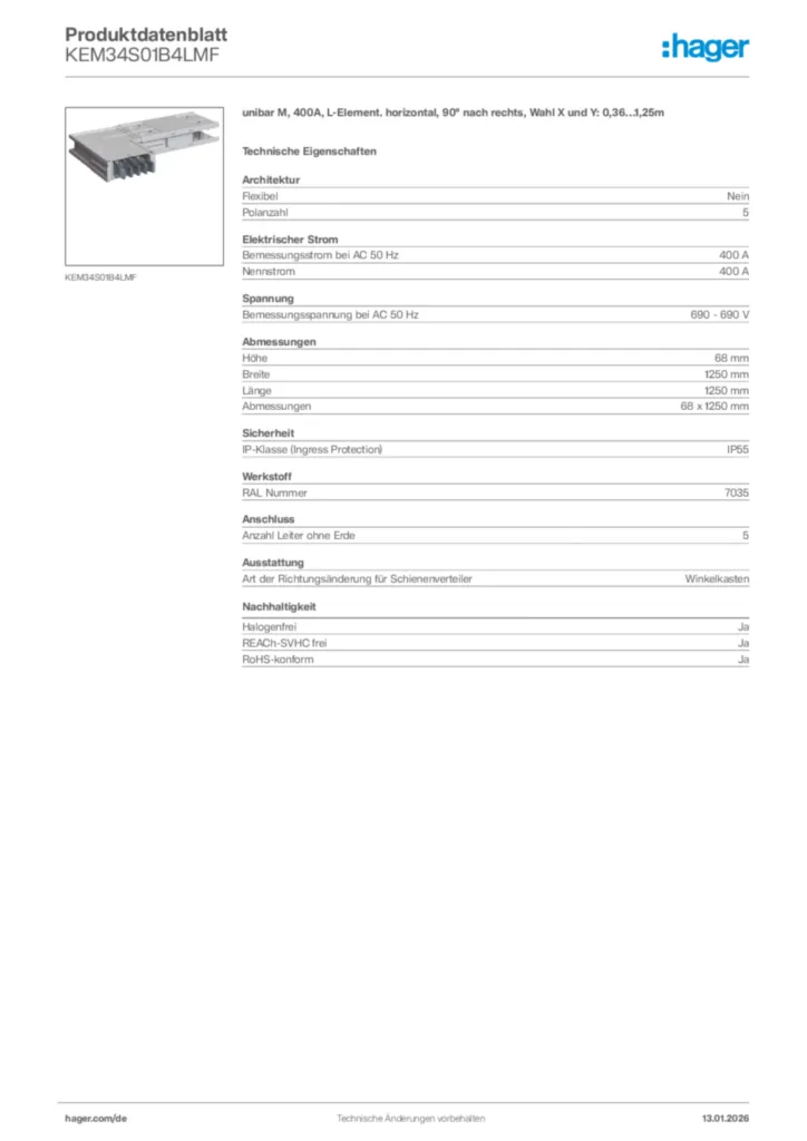 Hager Produktdatenblatt KEM34S01B4LMF