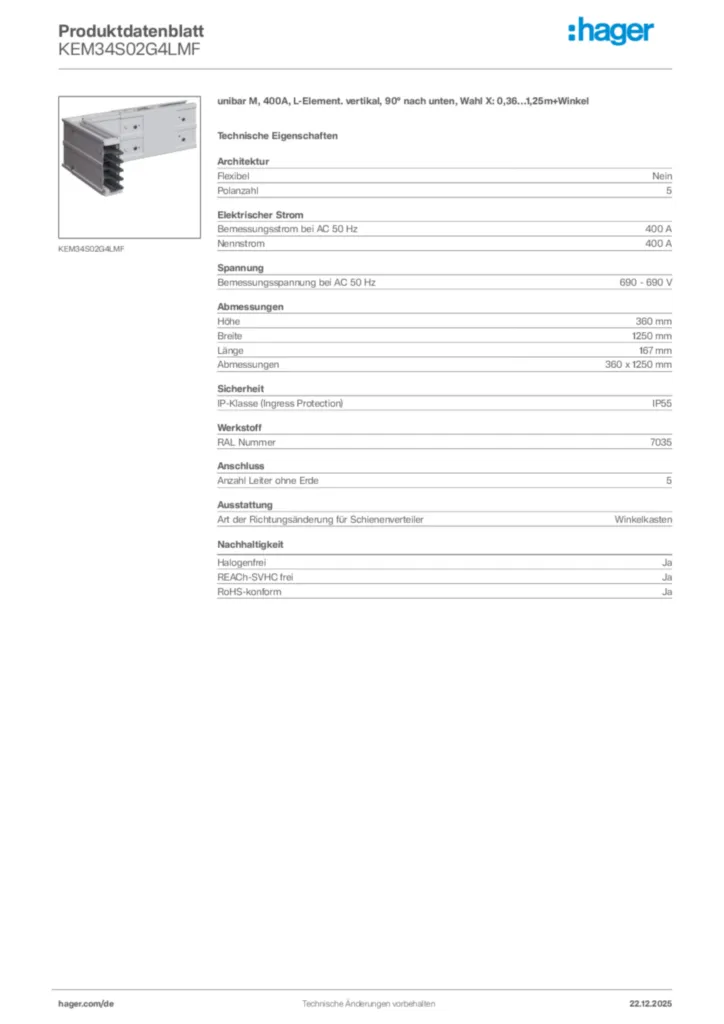 Bild Hager Produktdatenblatt KEM34S02G4LMF | Hager Deutschland