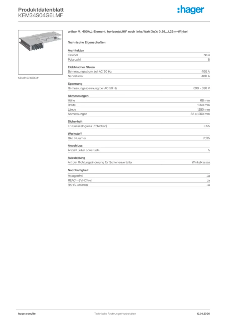 Hager Produktdatenblatt KEM34S04G6LMF
