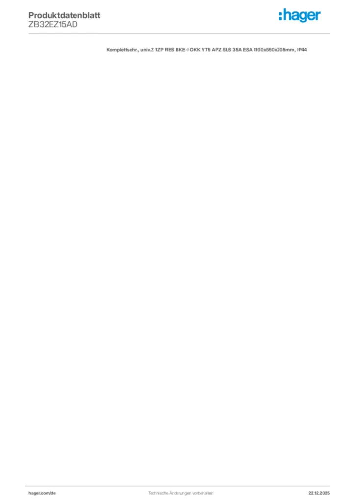 Bild Hager Produktdatenblatt ZB32EZ15AD | Hager Deutschland