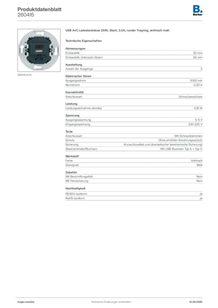 Bild Berker Produktdatenblatt 260415 | Hager Deutschland