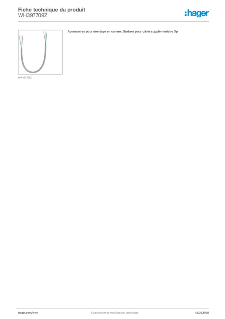 Image Hager Fiche technique du produit WH397709Z | Hager Suisse